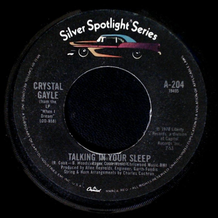 Crystal Gayle - Talking In Your Sleep / When I Dream side A