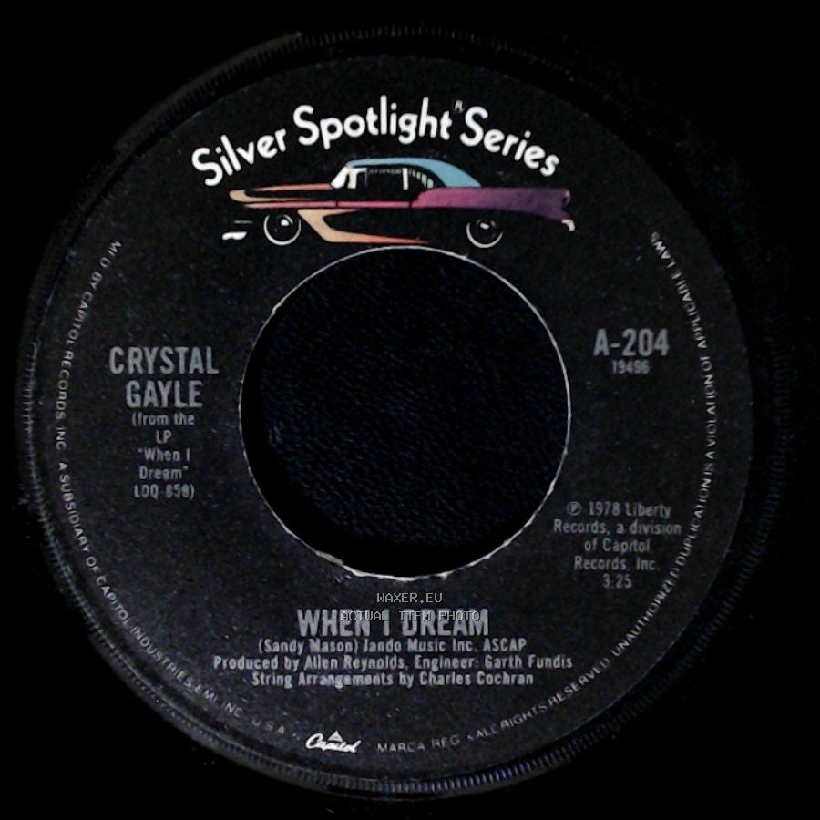 Crystal Gayle - Talking In Your Sleep / When I Dream side B