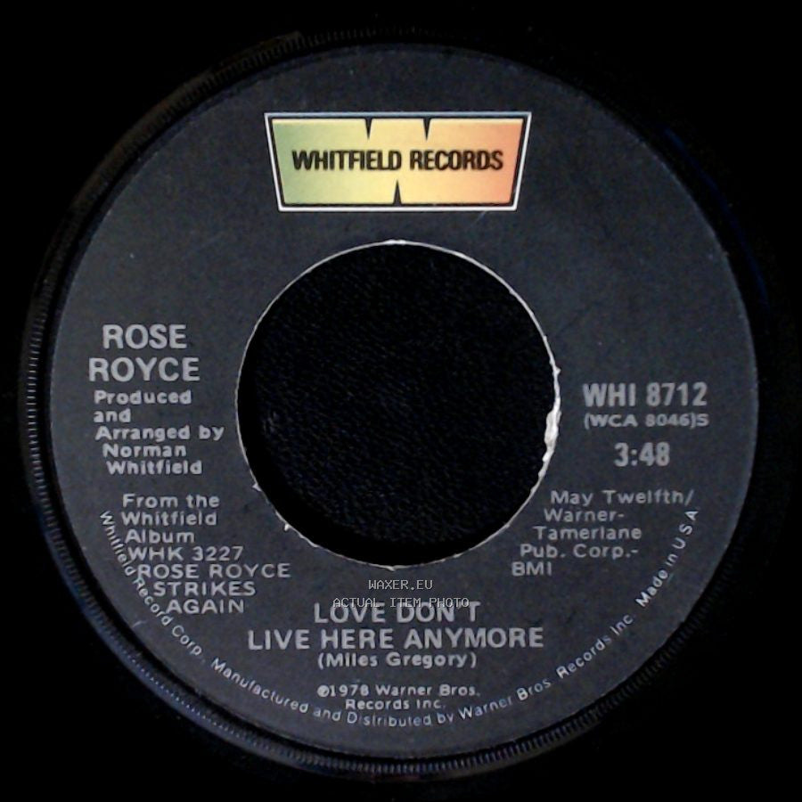 Rose Royce - Love Don't Live Here Anymore / That's What's Wrong With Me (Edit) side A