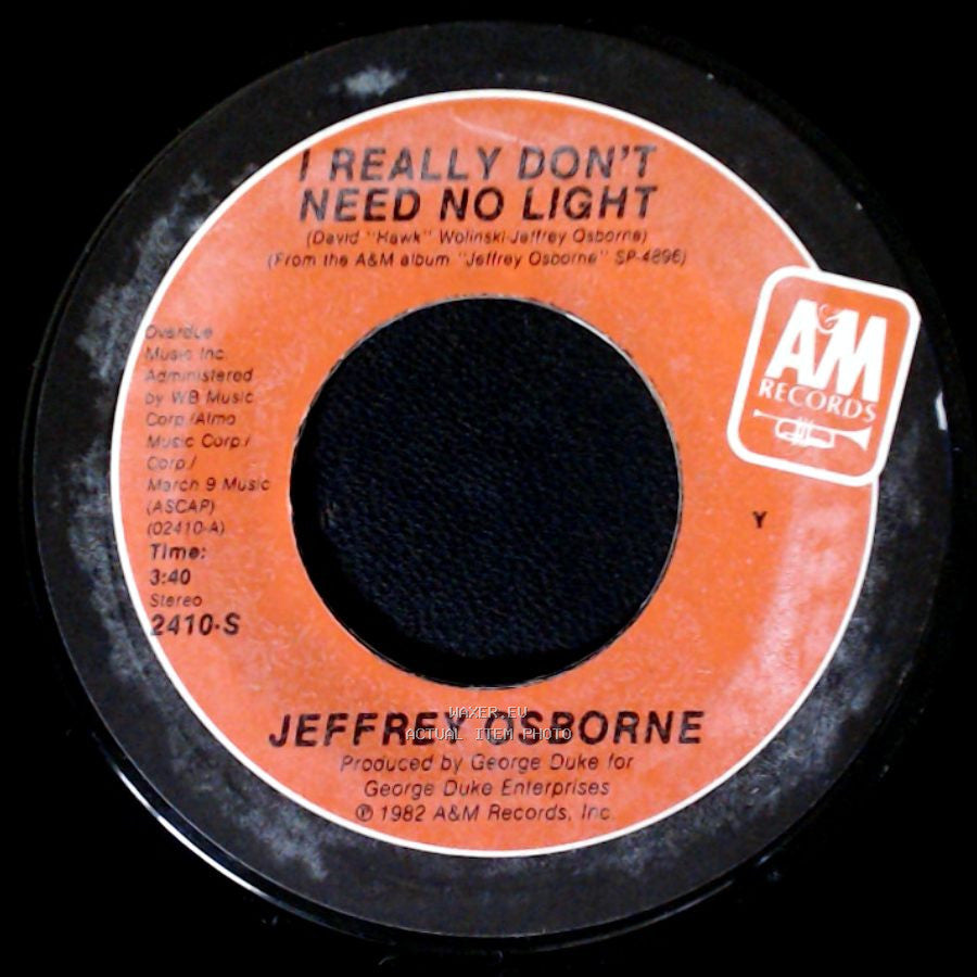 Jeffrey Osborne - One Million Kisses / I Really Don't Need No Light side B