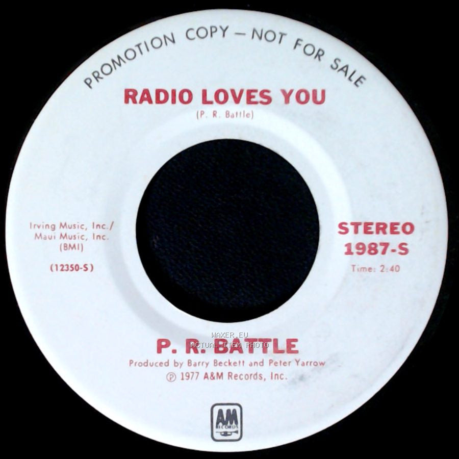 P. R. Battle - Radio Loves You / Radio Loves You side B