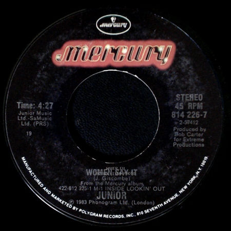 Junior - Baby I Want You Back / Women Say It side B