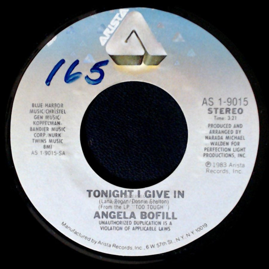 Angela Bofill - Tonight I Give In / Song For A Rainy Day side A