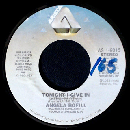 Angela Bofill - Song For A Rainy Day / Tonight I Give In side B