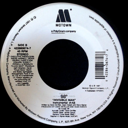 98° - Invisible Man / Invisible Man side B