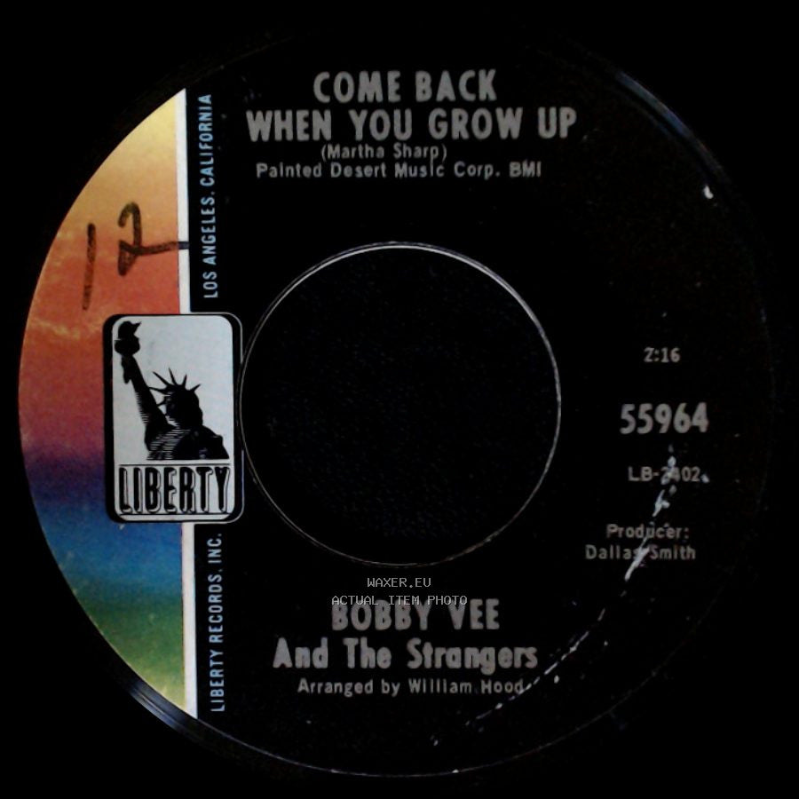Bobby Vee And The Strangers / Bobby Vee - Come Back When You Grow Up / Swahili Serenade side A