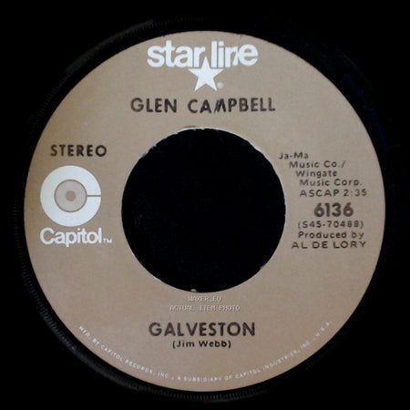 Glen Campbell - Galveston / Where's The Playground Susie side A