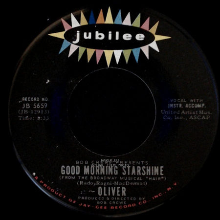 Oliver - Can't You See / Good Morning Starshine side B