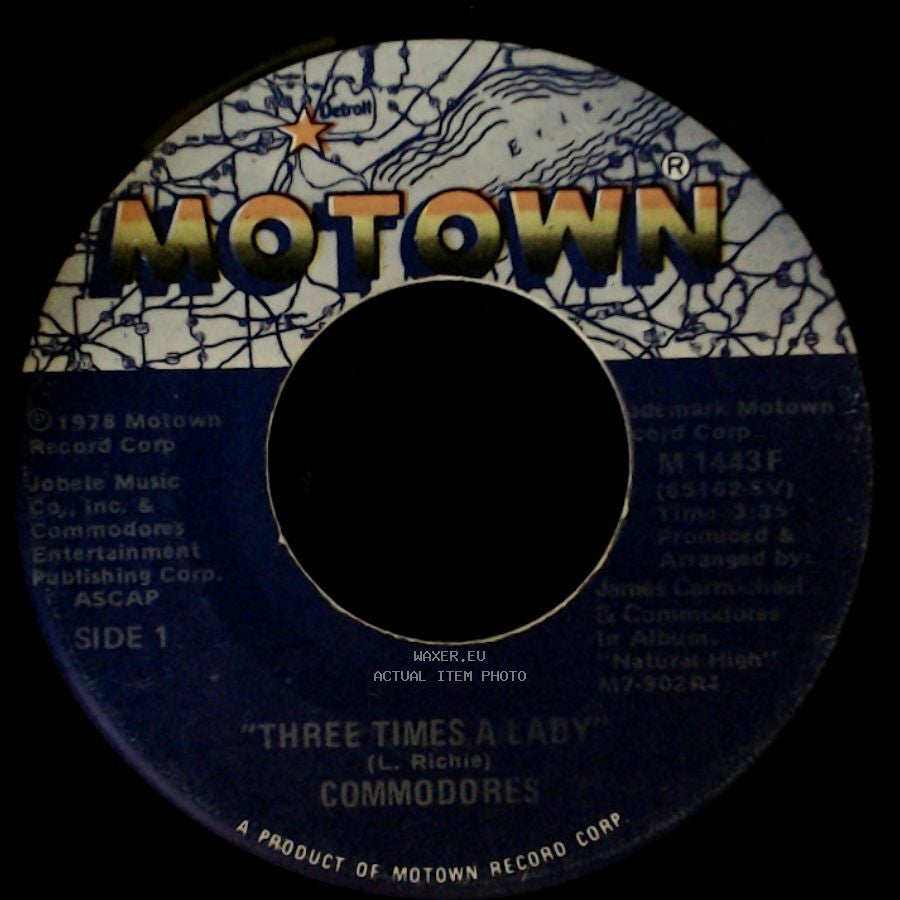 Commodores - Three Times A Lady / Look What You've Done To Me side A