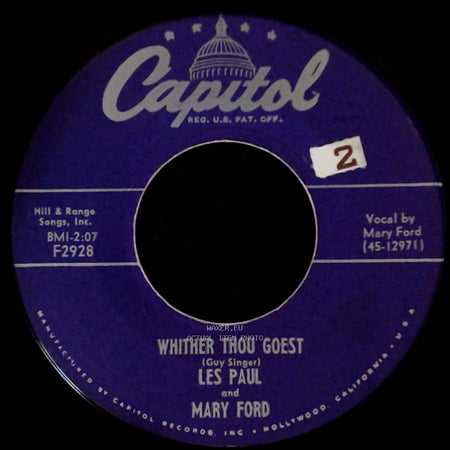 Les Paul And Mary Ford / Les Paul - Whither Thou Goest / Mandolino side A