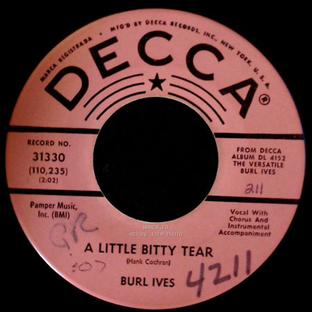 Burl Ives - Shanghied / A Little Bitty Tear side B