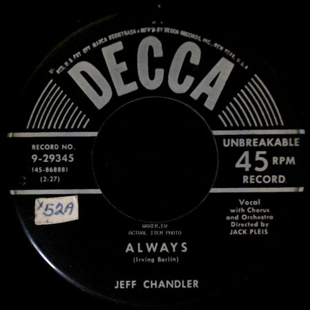 Jeff Chandler - Everything Happens To Me / Always side B