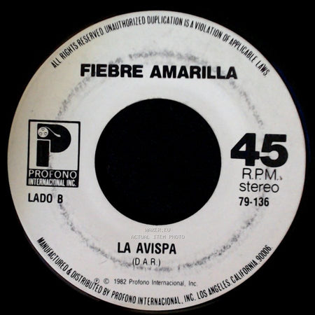Fiebre Amarilla - Maria De La Guia / La Avispa side B