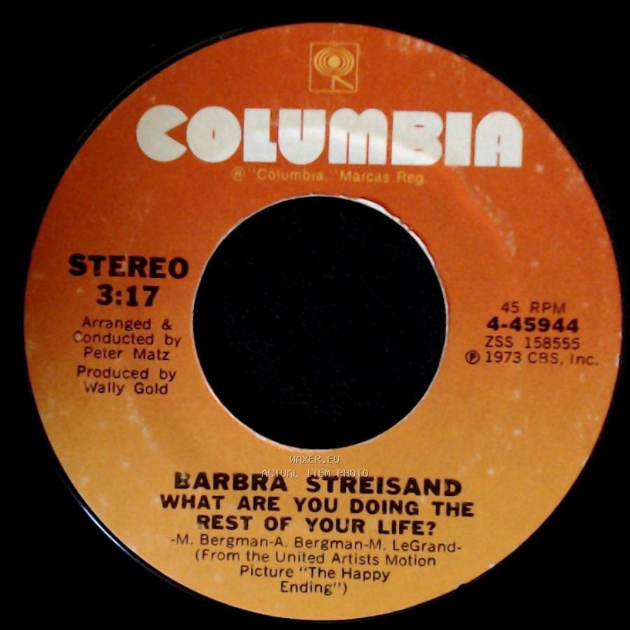 Barbra Streisand - The Way We Were / What Are You Doing The Rest Of Your Life? side A