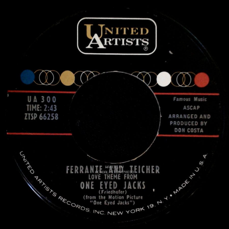 Ferrante And Teicher - Tara's Theme From Gone With The Wind / Love Theme From One Eyed Jacks side B