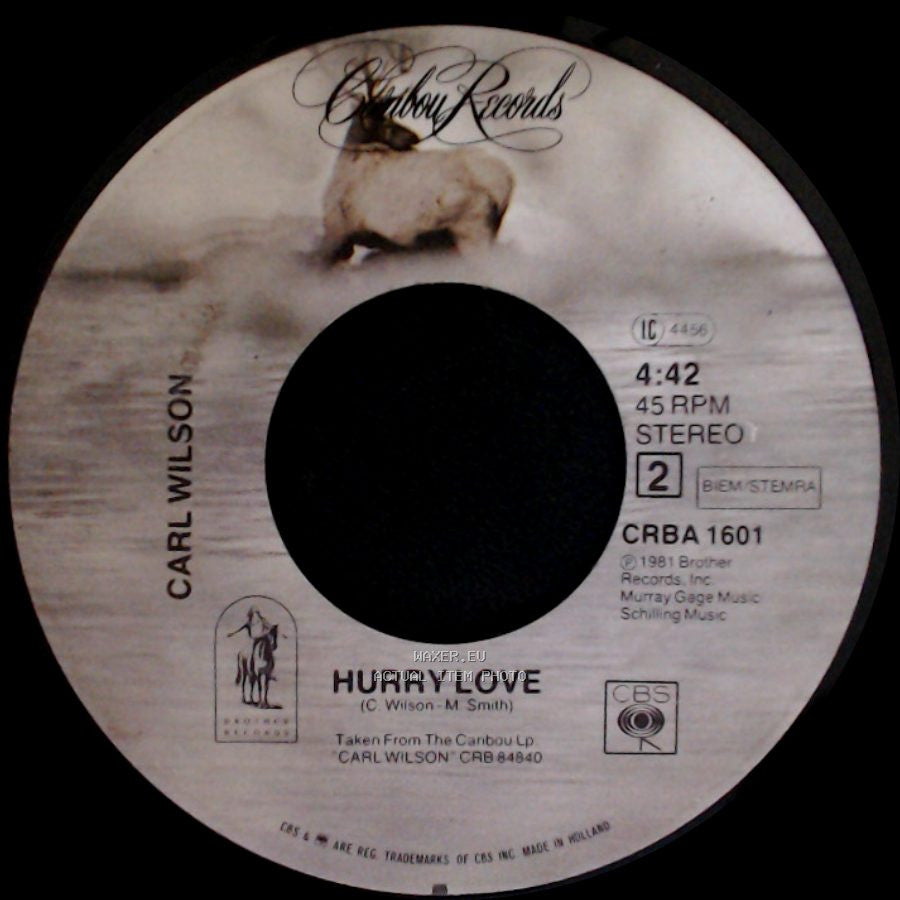 Carl Wilson - Hurry Love / Hold Me side A