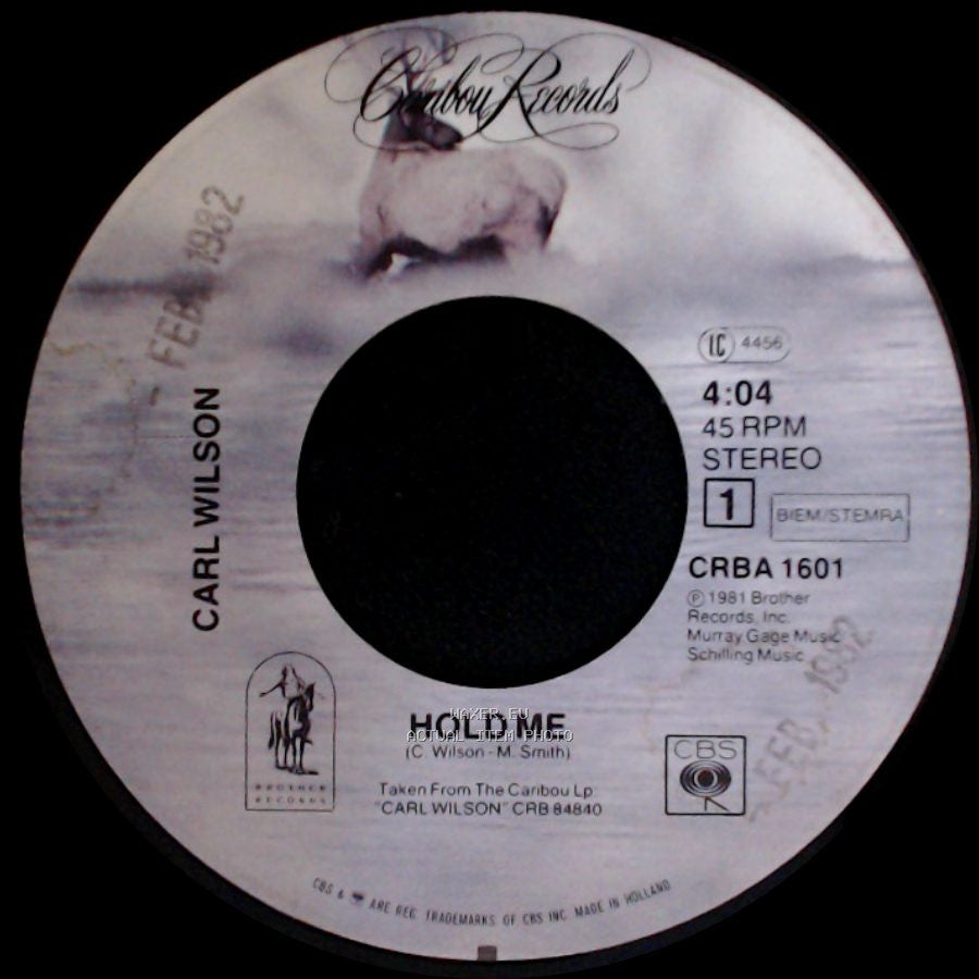 Carl Wilson - Hurry Love / Hold Me side B