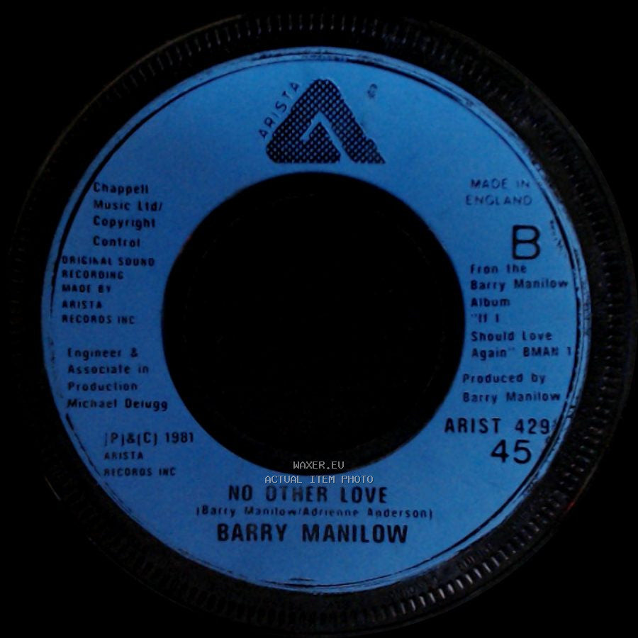 Barry Manilow - No Other Love / Let's Hang On side A