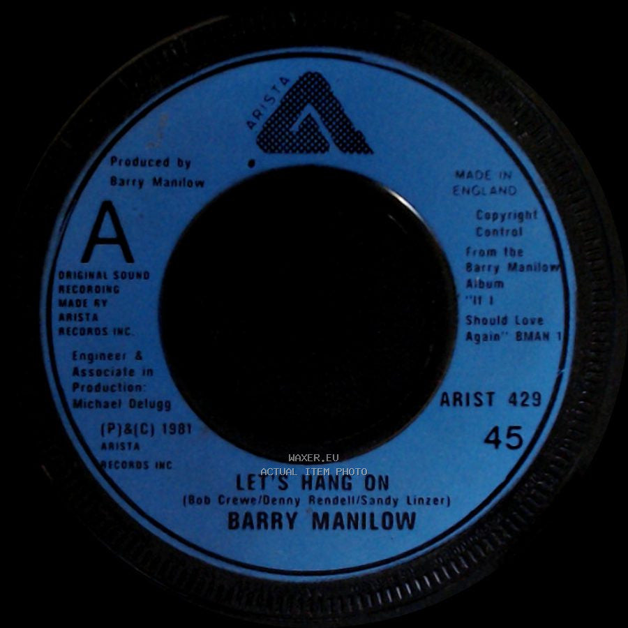 Barry Manilow - No Other Love / Let's Hang On side B
