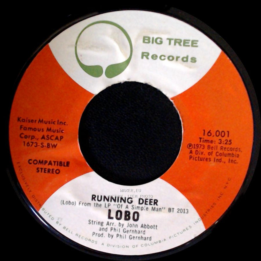 Lobo - It Sure Took A Long, Long Time / Running Deer side B