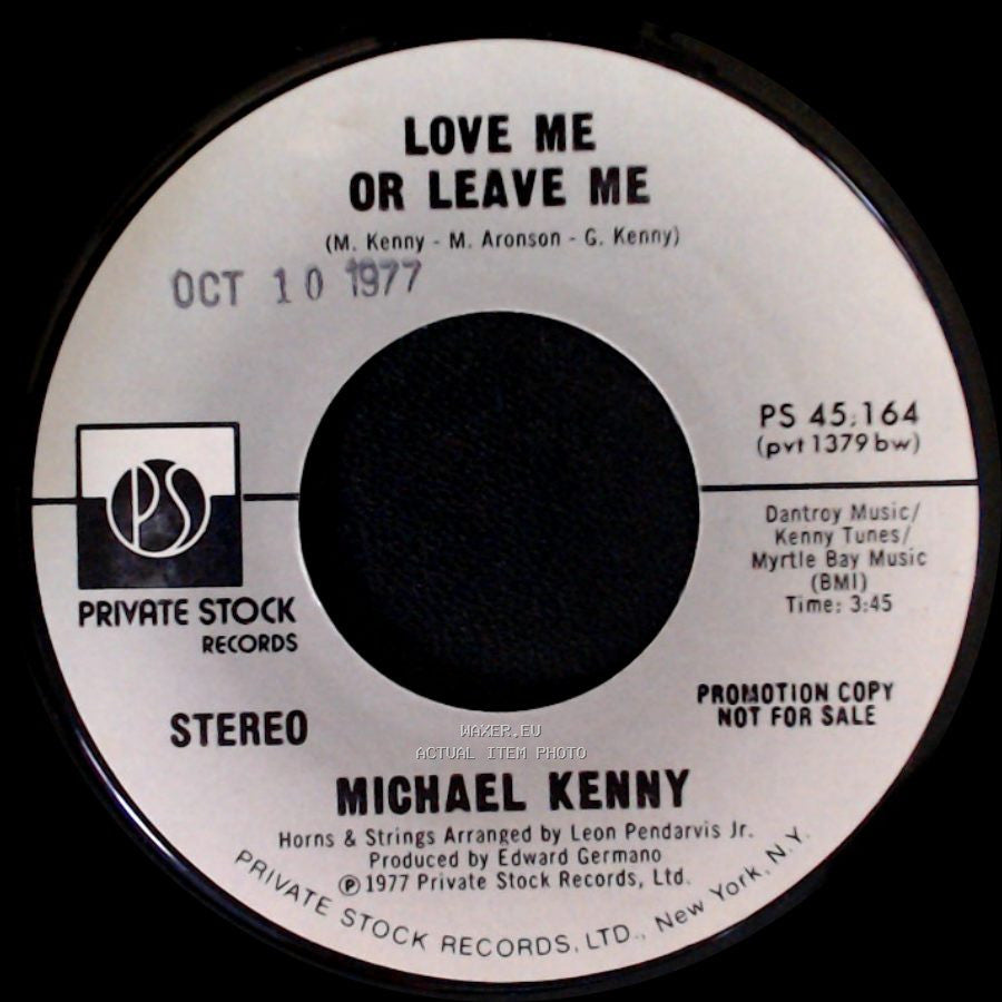 Michael Kenny - Love Me Or Leave Me / Love Me Or Leave Me side A