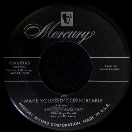 Sarah Vaughan - Idle Gossip / Make Yourself Comfortable side B