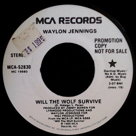 Waylon Jennings - Will The Wolf Survive / Will The Wolf Survive side B