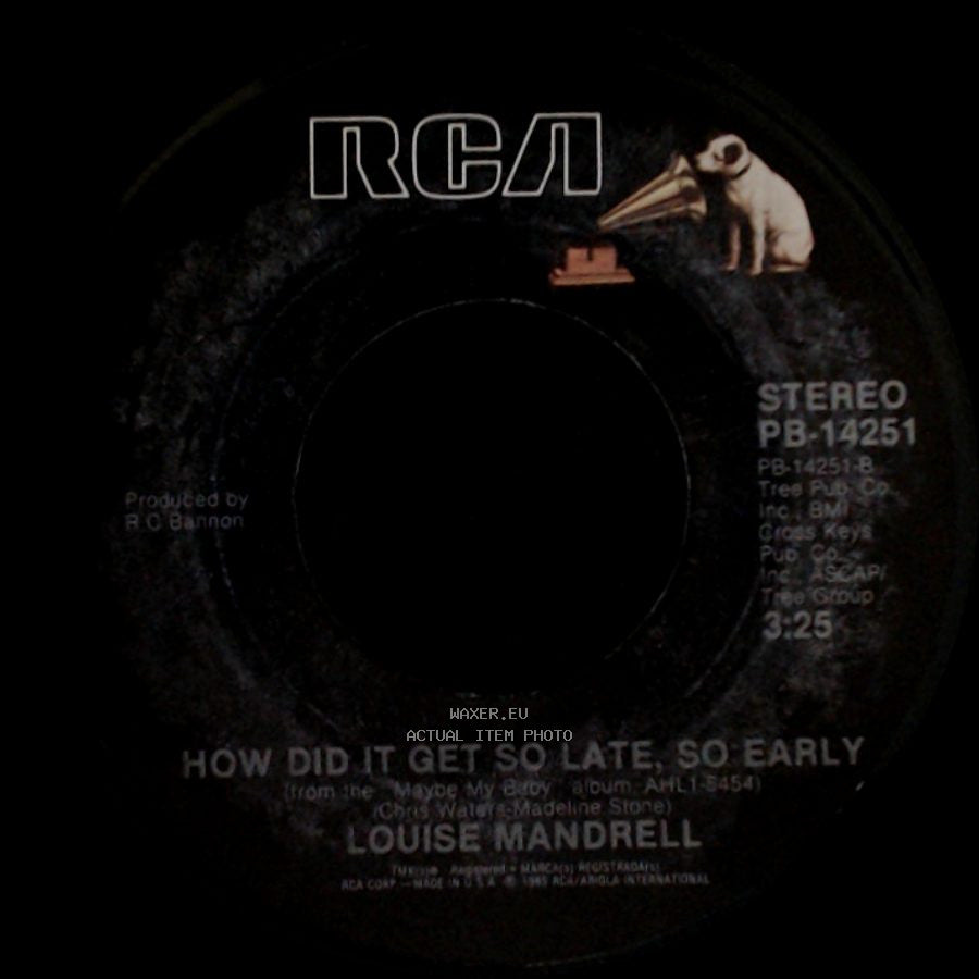 Louise Mandrell - How Did It Get So Late, So Early / Some Girls Have All The Luck side A