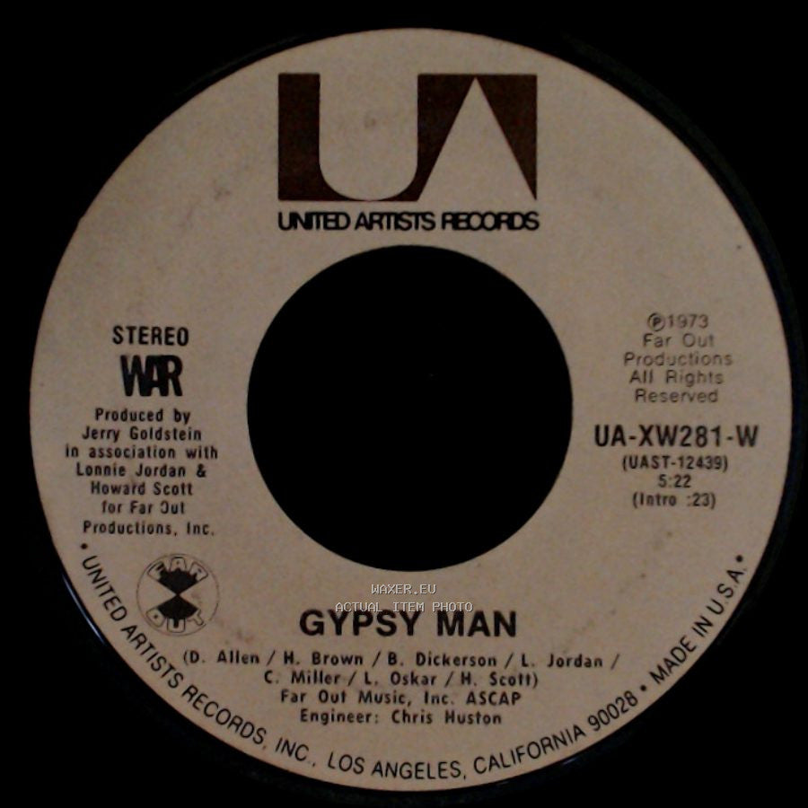 War - Gypsy Man / Deliver The Word side A