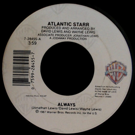 Atlantic Starr - Always / Always (Instrumental) side A