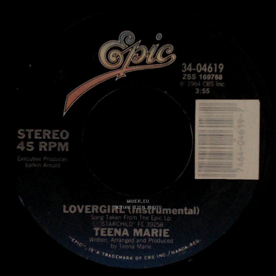 Teena Marie - Lovergirl (Instrumental) / Lovergirl side A