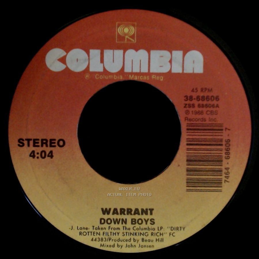 Warrant - Down Boys / Cold Sweat side A
