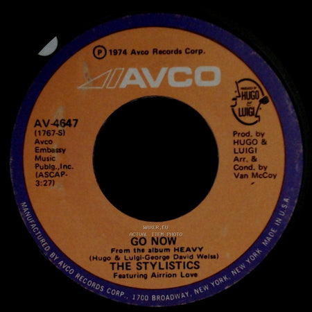 The Stylistics Featuring Airrion Love / The Stylistics - Go Now / Heavy Fallin' Out side A