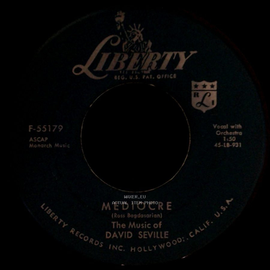 David Seville And The Chipmunks / The Music Of David Seville - Alvin's Harmonica / Mediocre side B