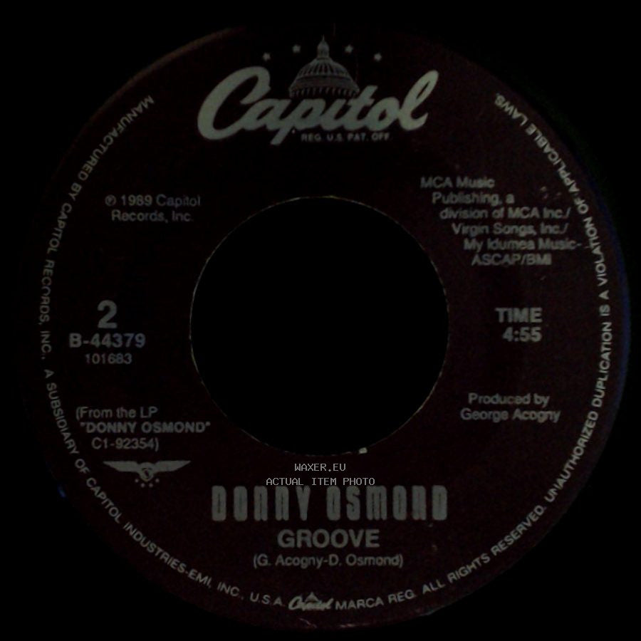 Donny Osmond - Groove / Sacred Emotion (Edit) side A
