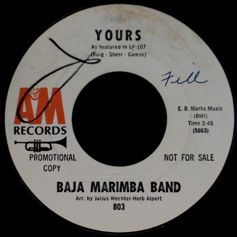 Baja Marimba Band - Last Of The Red Hot Llamas / Yours side B