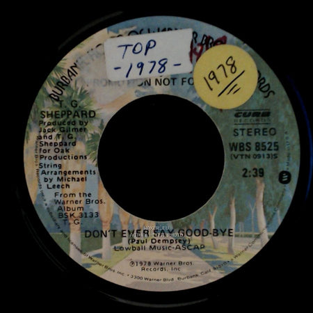 T. G. Sheppard - Don't Ever Say Good-Bye / Don't Ever Say Good-Bye side B