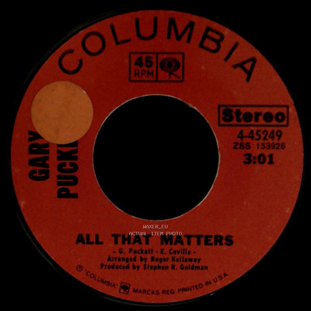 Gary Puckett - I Just Don't Know What To Do With Myself / All That Matters side B