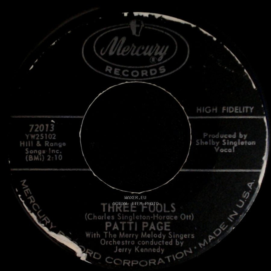 Patti Page - Three Fools / The Boys' Night Out side A
