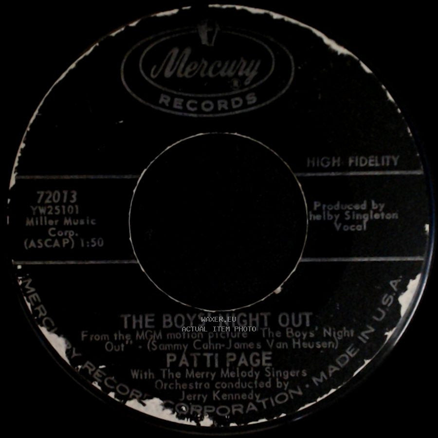 Patti Page - Three Fools / The Boys' Night Out side B