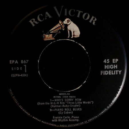 Frankie Carle - Who's Sorry Now / Piano Roll Blues / The Prisoner's Song / Nobody's Sweetheart side A