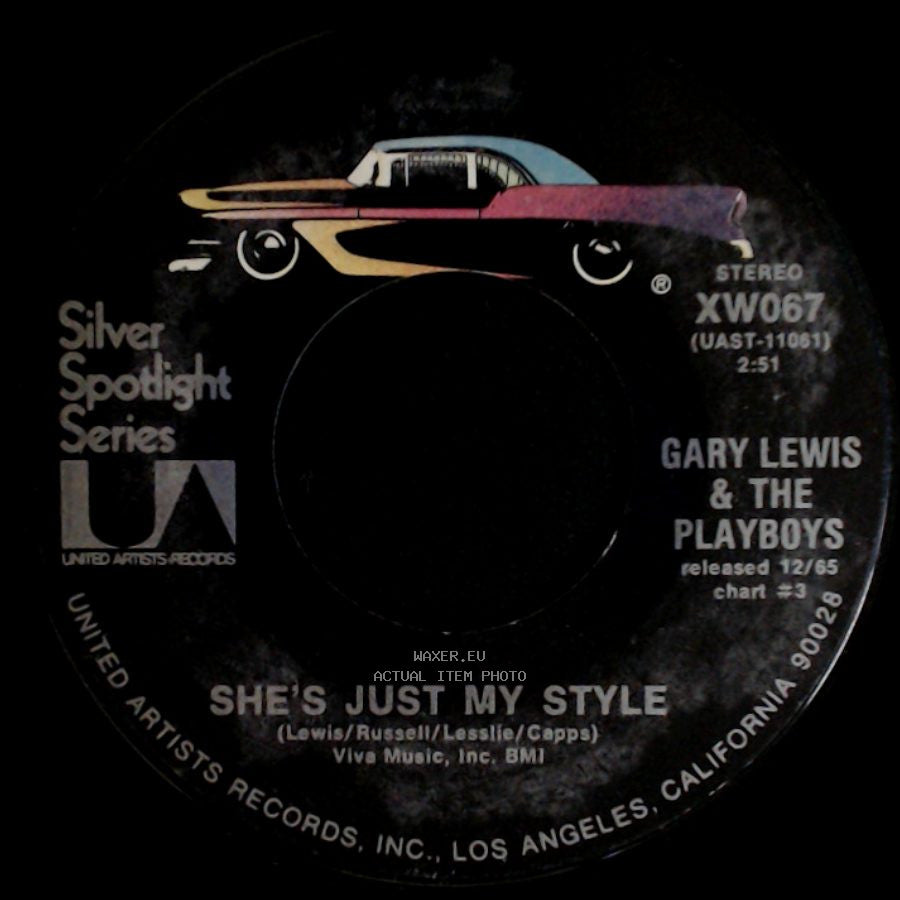 Gary Lewis & The Playboys - Green Grass / She's Just My Style side B