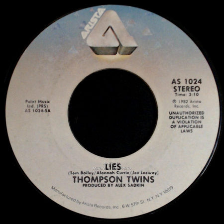 Thompson Twins - Lies / Beach Culture side A