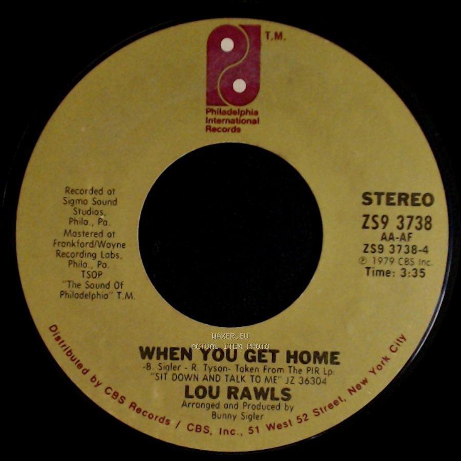 Lou Rawls - Sit Down And Talk To Me / When You Get Home side B