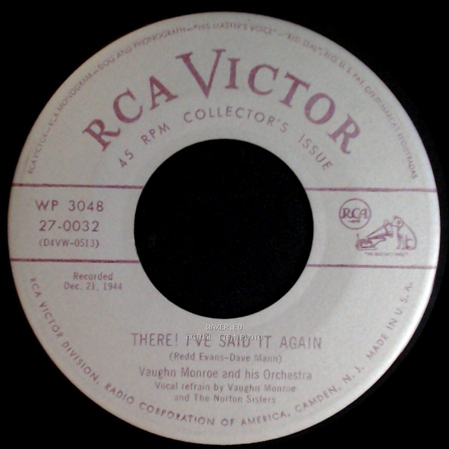 Vaughn Monroe And His Orchestra - Cool Water / There! I've Said It Again side B