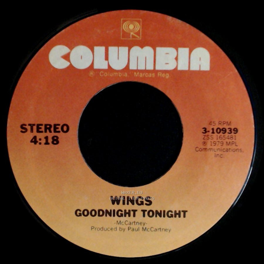 Wings - Daytime Nighttime Suffering / Goodnight Tonight side B