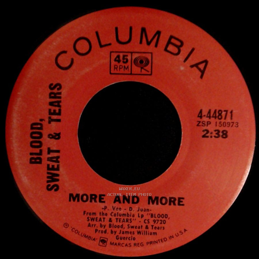 Blood, Sweat & Tears - More And More / Spinning Wheel side A