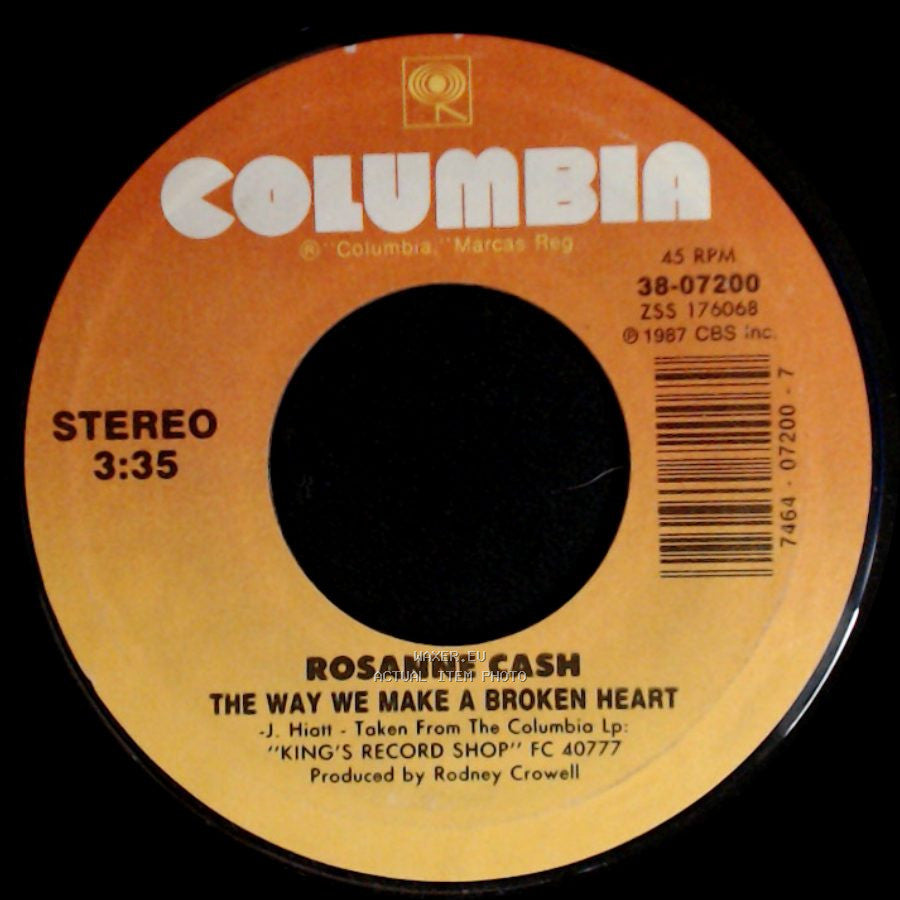 Rosanne Cash - 707 / The Way We Make A Broken Heart side B