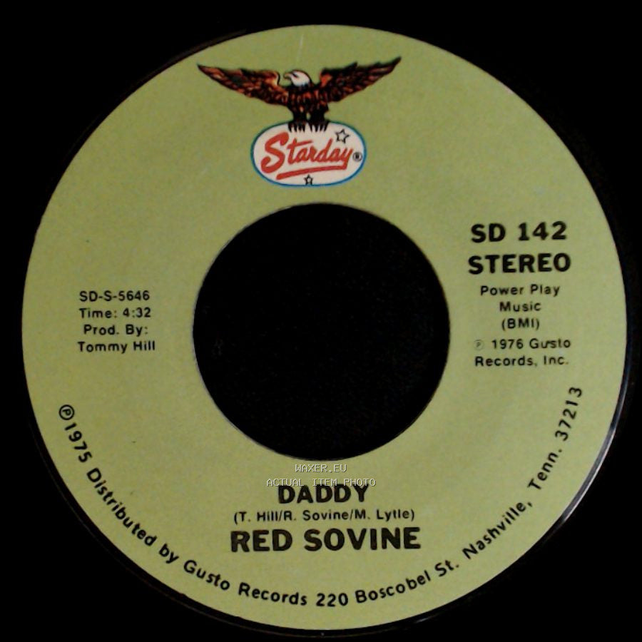 Red Sovine - Teddy Bear / Daddy side B