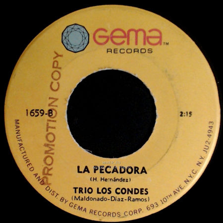 Trio Los Condes - La Pecadora / Brujeria side A
